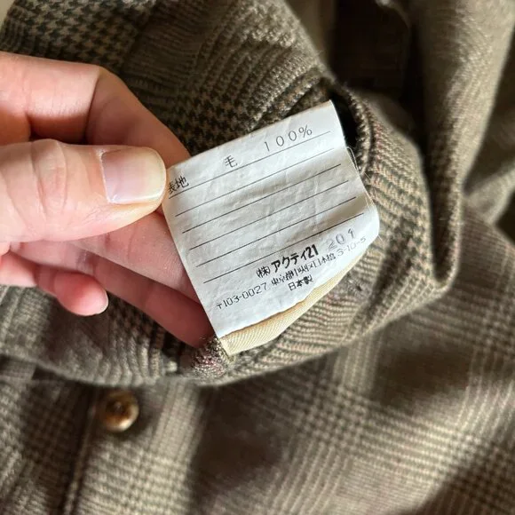 Polo Ralph Lauren Vintage Plaid Wool Made In Japan Trousers Pants Men's Sz 31*29 - Picture 7 of 10